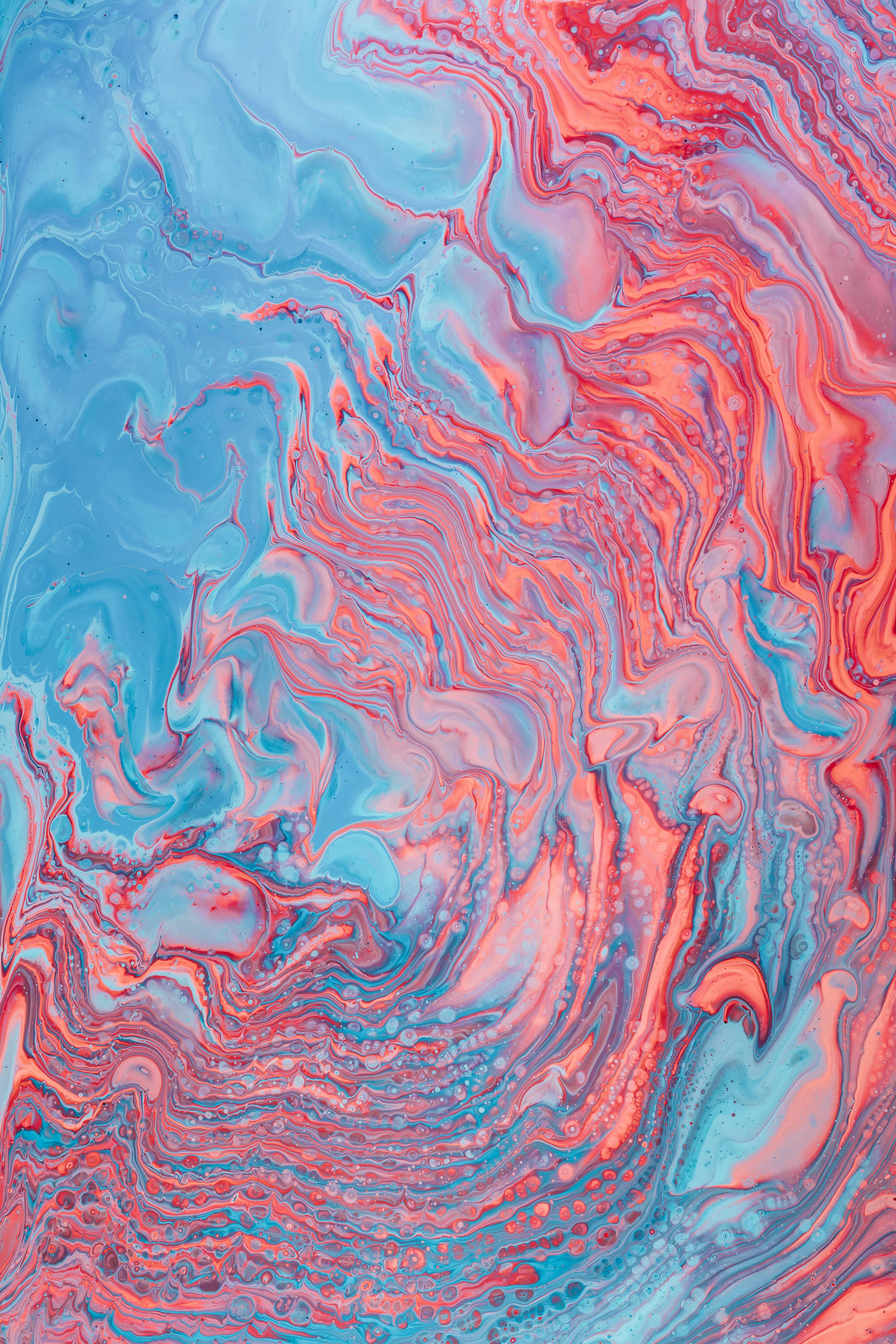 Pink and blue abstract paint texture for packing and crating